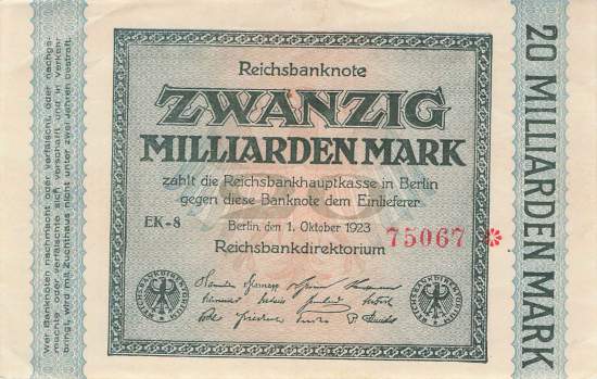 20 Milliarden Mark ro.115a EK